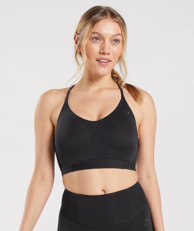 Staniki Sportowe Gymshark Studio Damskie Czarne | PL 764JOF